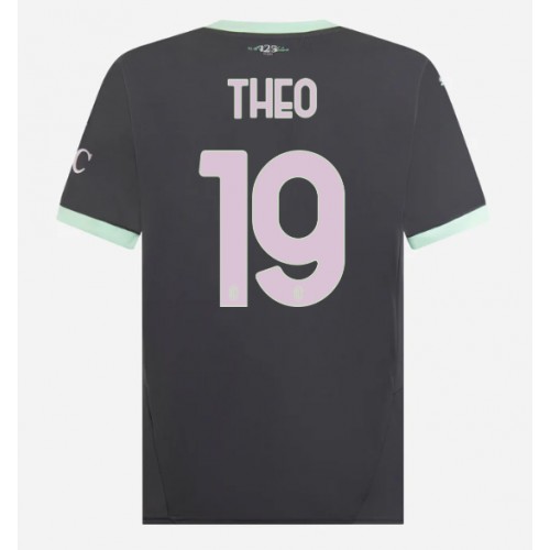 Dres AC Milan Theo Hernandez #19 Rezervni 2024-25 Kratak Rukav